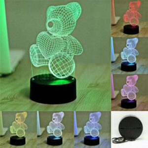 3d lampa medvedić